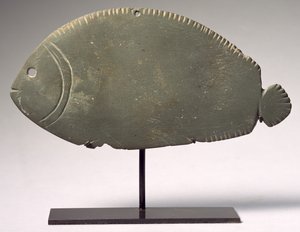 Tilapia fiskepalett, sen Naqada II-III periode, ca. 3300-3000 f.Kr. (grønn skifer)